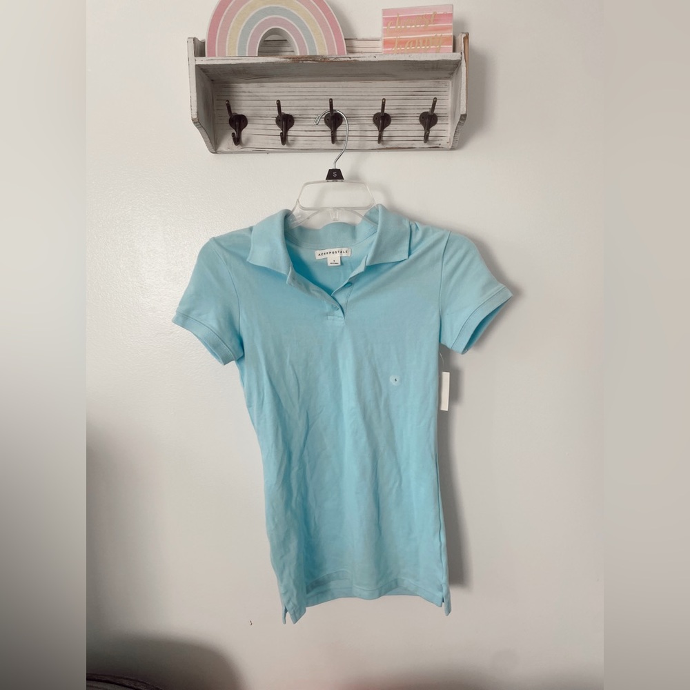 Aeropostale light blue polo shirt